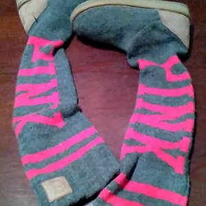 Victoria's Secret "PINK" sweater boots.
